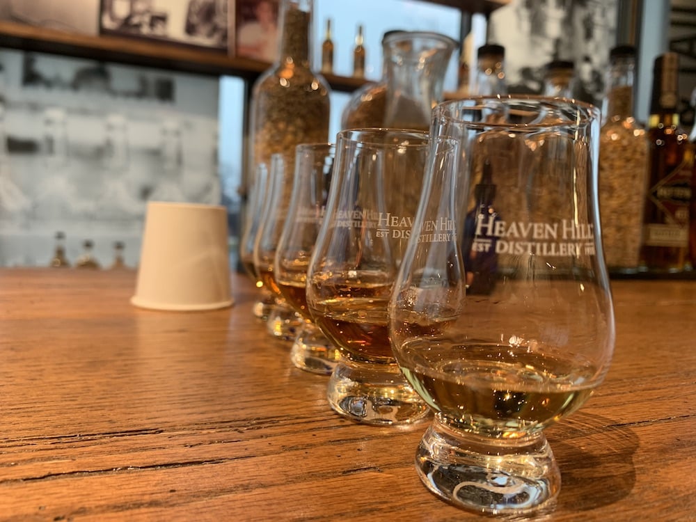 photo of a flight on one of the best Bourbon Tours in Bardstown KY
